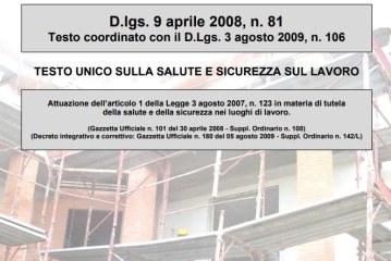 Testo unico sulla salute e sicurezza sul lavoro – aggiornato ad aprile 2022